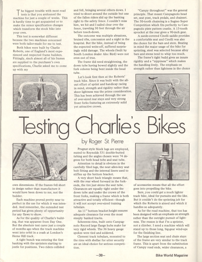 <---------- Bike World 10-1976 ----------> Charlie Roberts