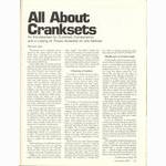 <------ Bicycling Magazine 11-1978 ------> All About Cranksets - Part 1
