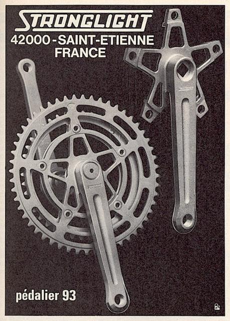 Stronglight series 93 crankset advertisement (07-1973)