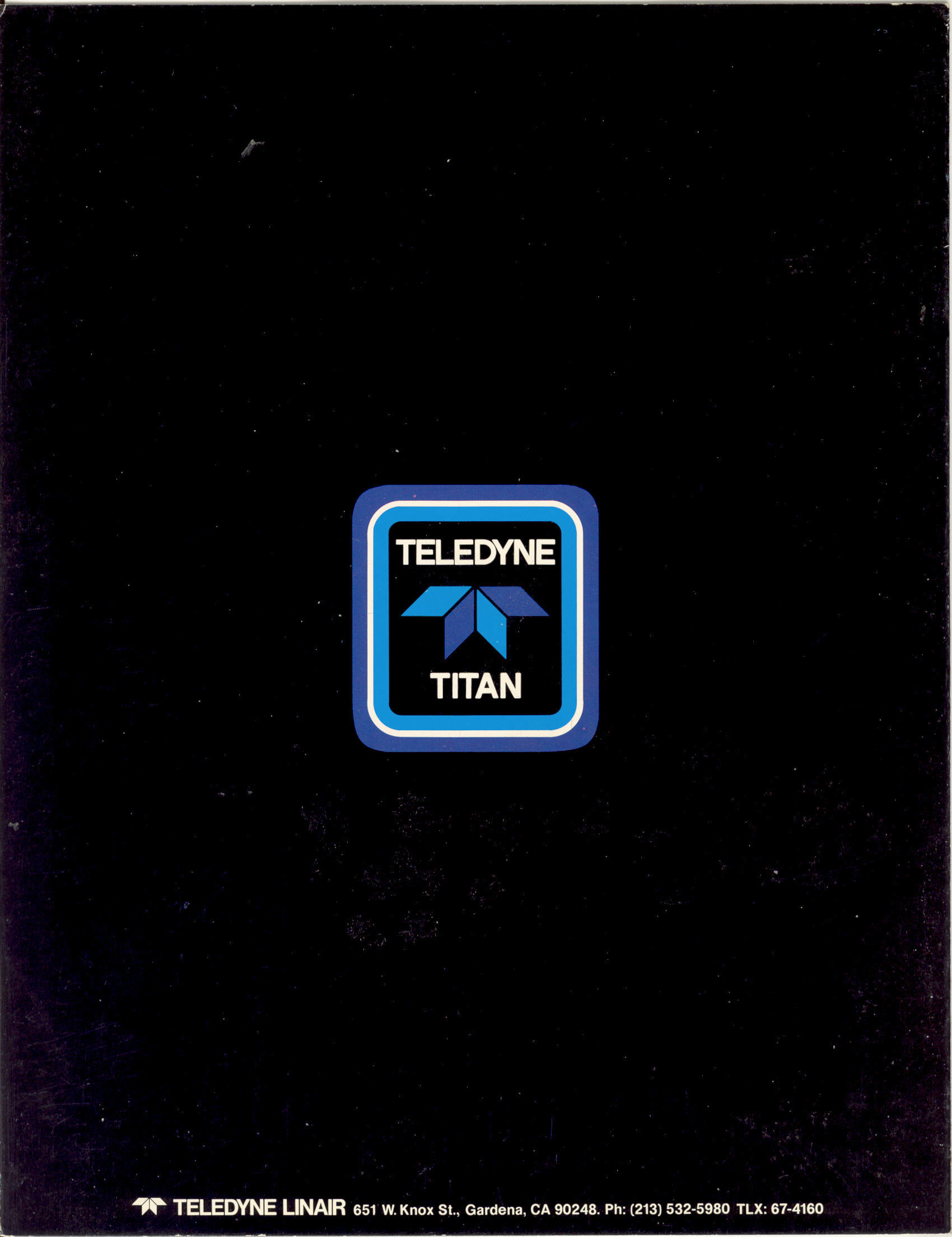 Teledyne Titan catalog (1974)