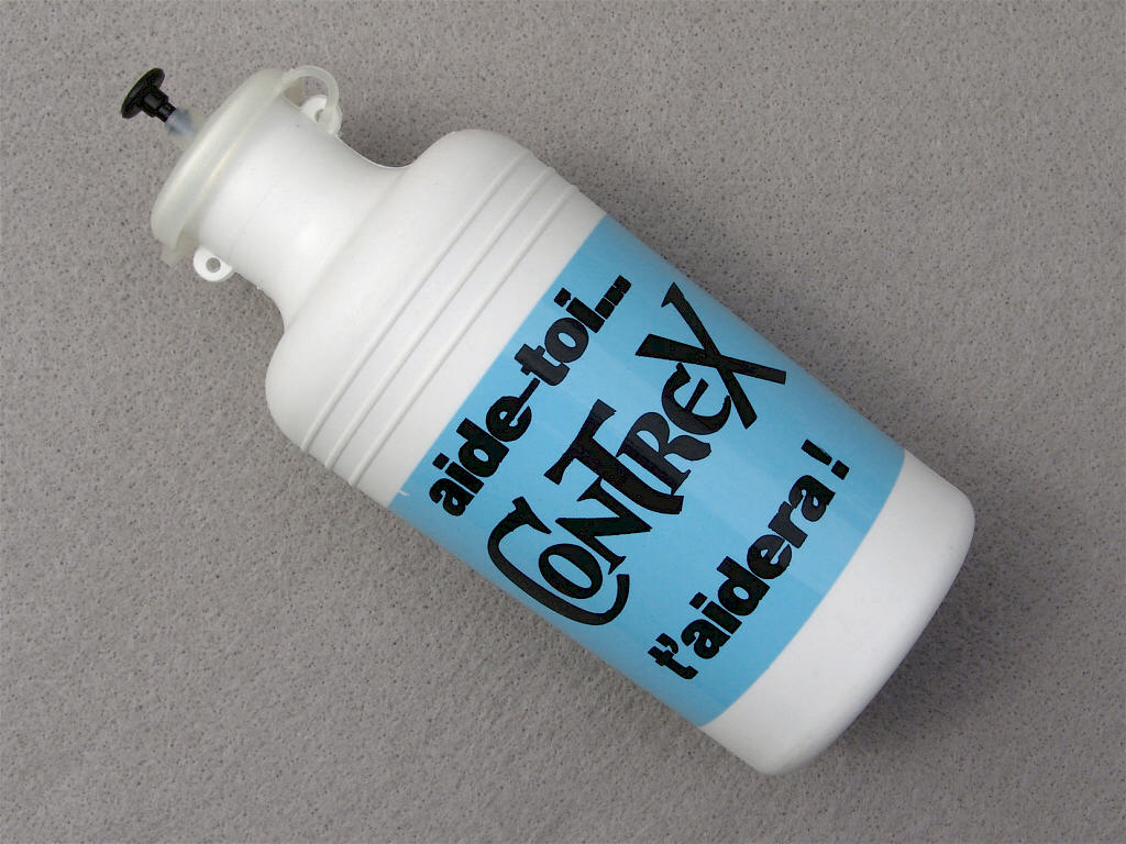 <------------------- SOLD -----------------> Contrex logo water bottle by TA Specialities - genuine TdF issue 1975 only