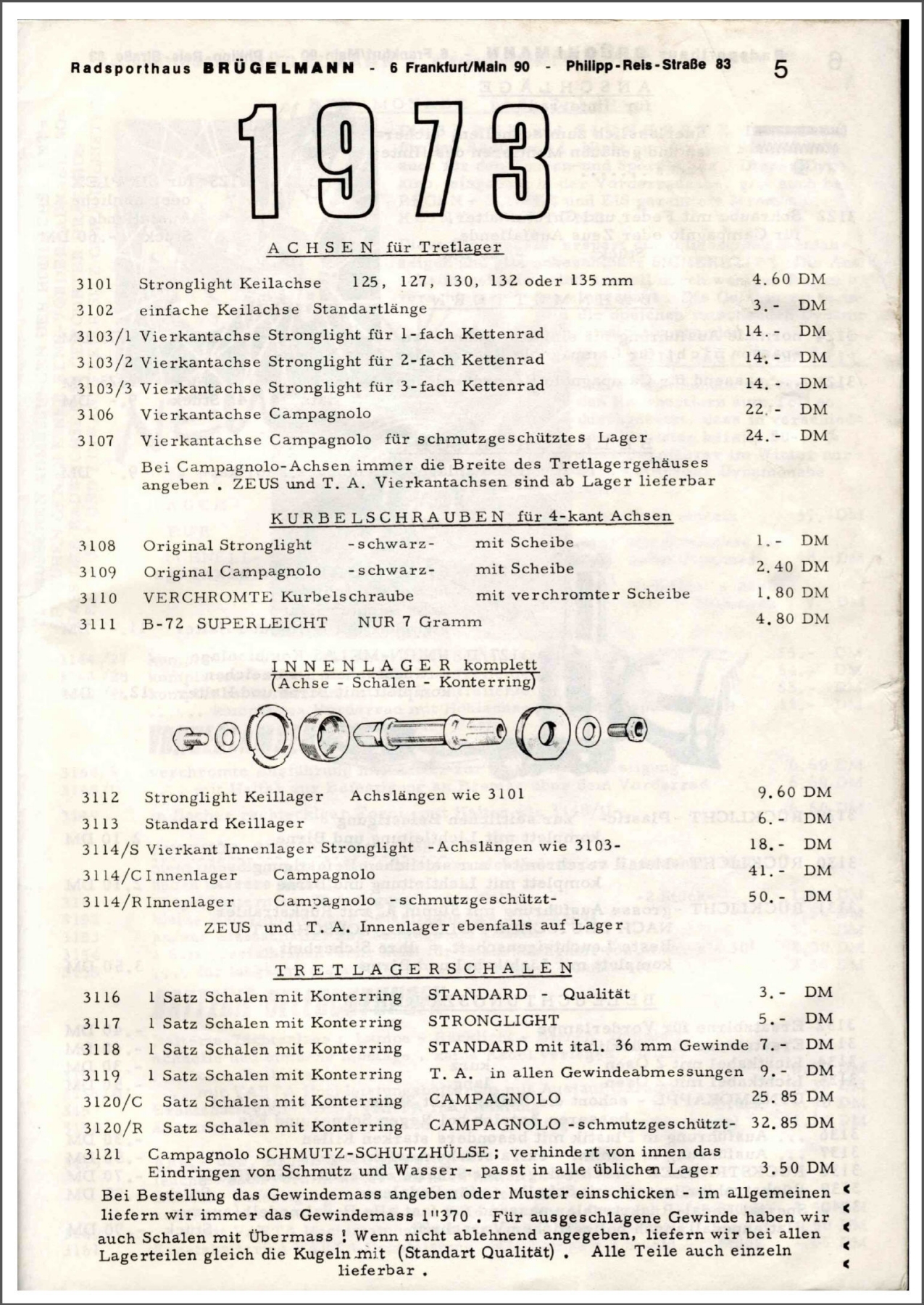 Brügelmann catalog (1973)