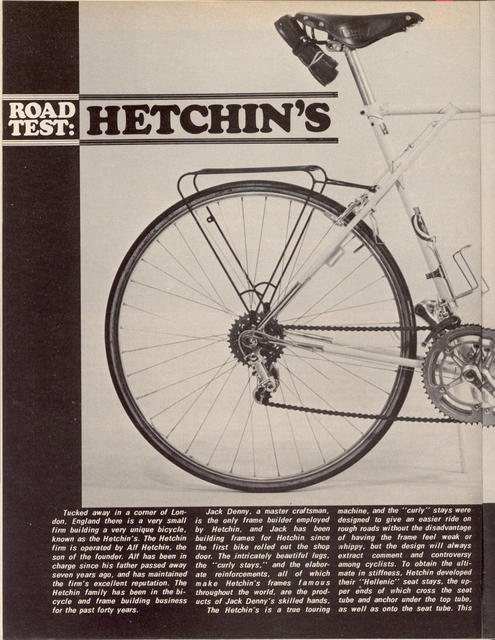 <------ Bicycling Magazine 08-1969 ------> Hetchin's