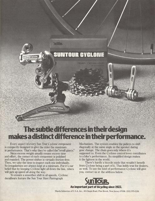 SunTour Cyclone advertisement (05-1978)