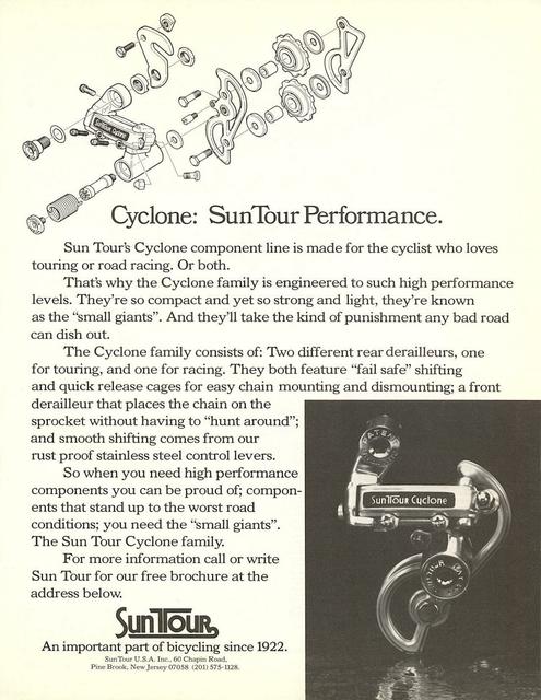 SunTour Cyclone advertisement (08-1978)