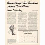 <-- Bicycling Magazine 08-1972 --> Converting The SunTour Honor Derailleurs For Touring