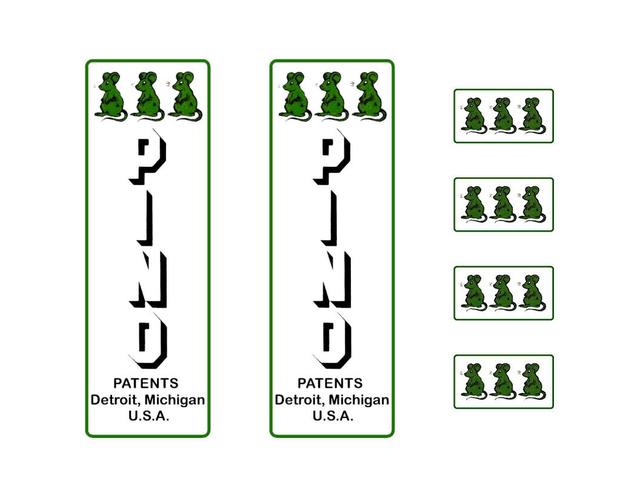 Pino Patents decal set (1973 - 1974)