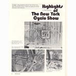<-- Bicycling Magazine 05-1973 --> 1973 New York City Cycle Show