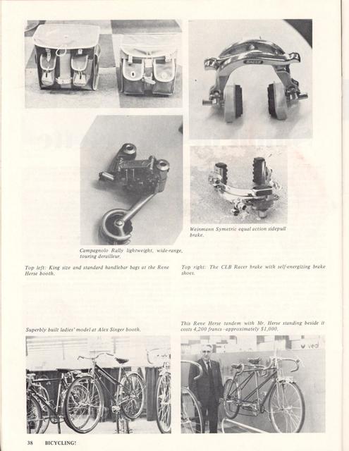 <------ Bicycling Magazine 12-1973 ------> 1973 Paris Show Salon de Bicyclette - Part 1