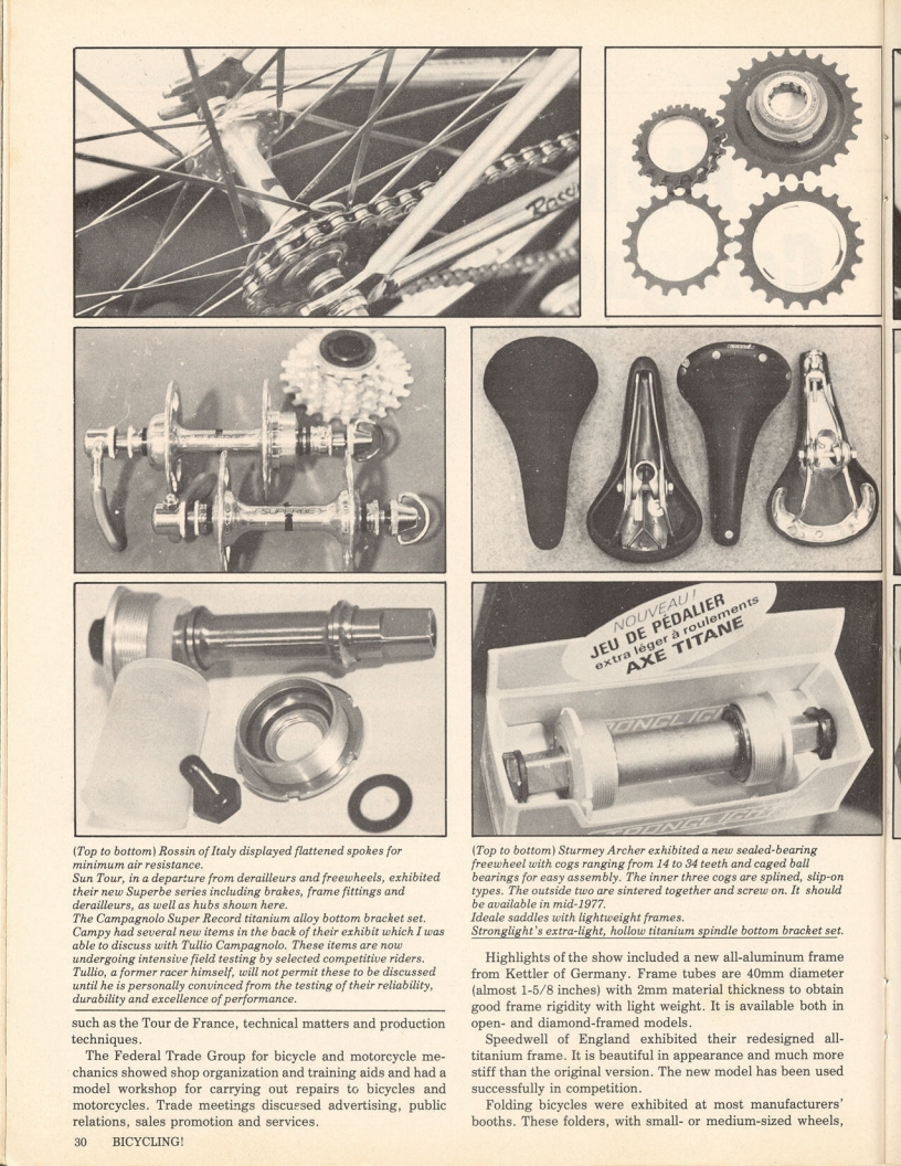 <------ Bicycling Magazine 12-1976 ------> 1976 Cologne Bicycle Show - Part 1