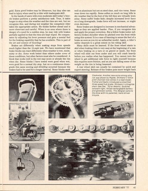 <------ Bicycling Magazine 02-1977 ------> 1976 Cologne Bicycle Show - Part 2
