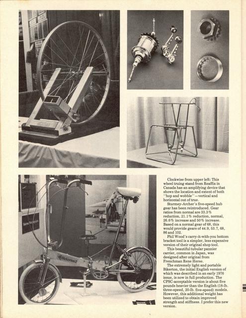<------ Bicycling Magazine 05-1977 ------> 1977 New York City Cycle Show
