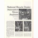 <------ Bicycling Magazine 06-1978 ------> 1978 Anaheim National Bicycle Dealer Association Show