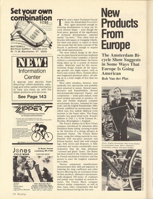 <------ Bicycling Magazine 06-1980 ------> 1980 Amsterdam Bicycle Show