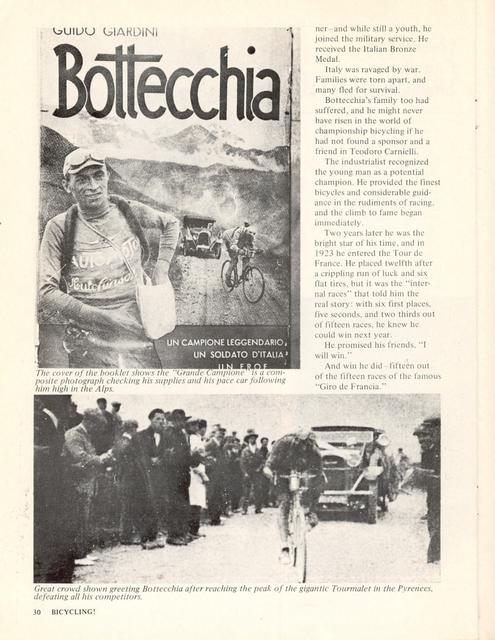 <------ Bicycling Magazine 05-1970 ------> Ottavio Bottecchia
