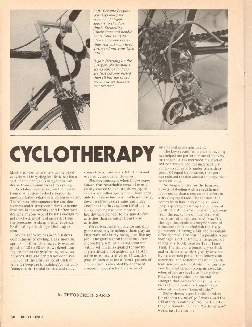 <------ Bicycling Magazine 03-1973 ------> Italvega Super Speciale