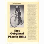 <------ Bicycling Magazine 06-1973 ------> The Original Plastic Bike