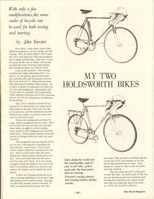 <---------- Bike World 06-1973 ----------> Holdsworth