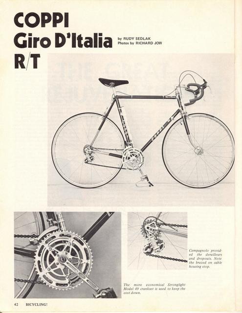 <------ Bicycling Magazine 03-1974 ------> Coppi Giro d’Italia