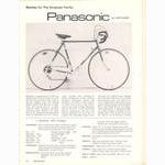<-- Bicycling Magazine 06-1974 --> Panasonic Model Line