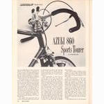 <-- Bicycling Magazine 06-1975 --> Azuki 860 Sports Tourer