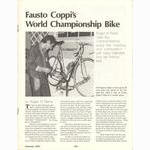 <------ Bike World 12-1975 ------> 1953 Fausto Coppi CdM Bianchi (Pelossi)