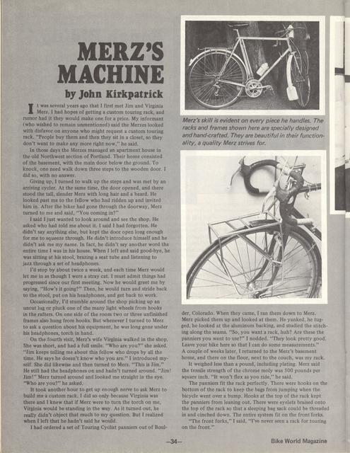 <---------- Bike World 07-1976 ----------> Jim Merz