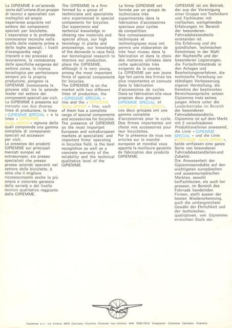 Gipiemme brochure (1980)