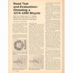 <-- Bicycling Magazine 04-1979 --> Choosing A $210 To $250 Bicycle