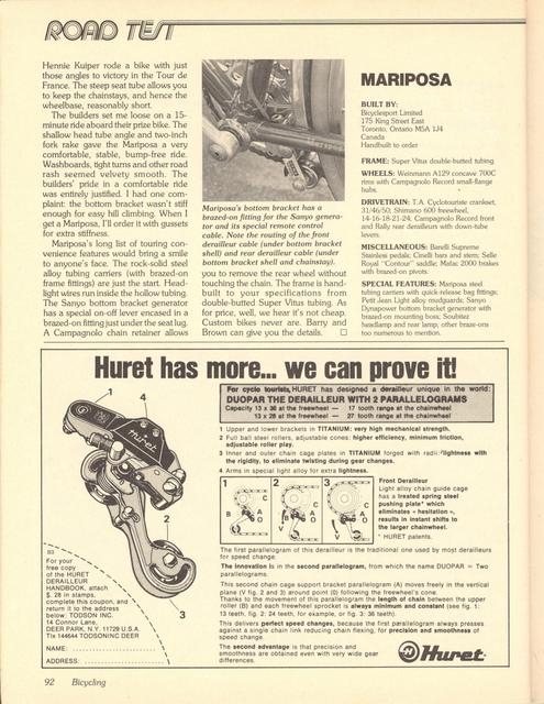 <------ Bicycling Magazine 03-1980 ------> Mariposa