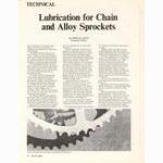 <-- Bicycling Magazine 08-1970 --> Lubrication For Chains And Alloy Sprockets