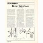<------ Bicycling Magazine 09-1970 ------> Brake Adjustment