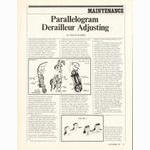 <-- Bicycling Magazine 10-1970 --> Parallelogram Derailleur Adjustment Technique