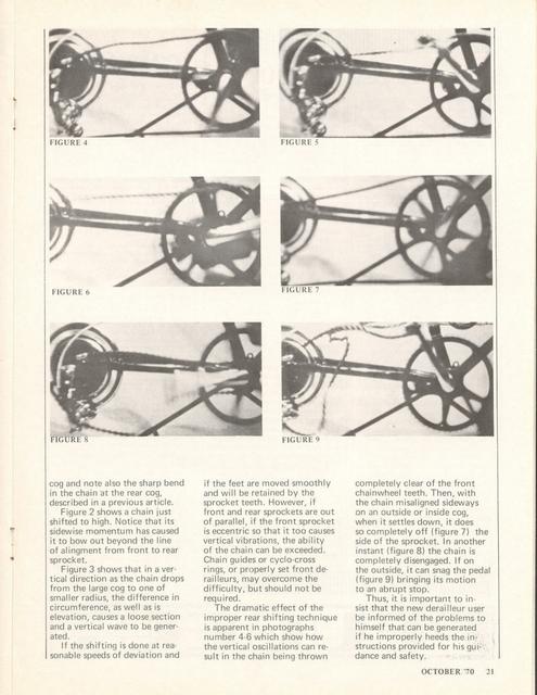<------ Bicycling Magazine 10-1970 ------> Diagnosing Chain Jump