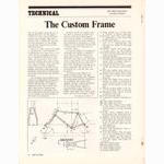 <-- Bicycling Magazine 11-1970 --> The Custom Bicycle - Part 1 - Frameset
