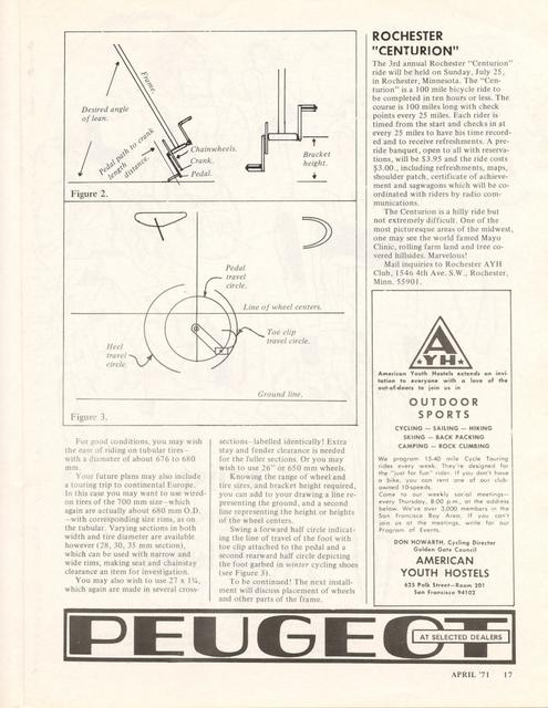 <------ Bicycling Magazine 04-1971 ------> The Custom Bicycle - Part 2 - Frameset
