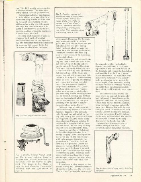 <------ Bicycling Magazine 02-1971 ------> Headset Bearings