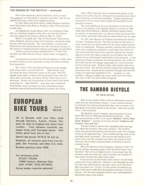 <---------- Bike World 02-1972 ----------> The Design Of The Bicycle