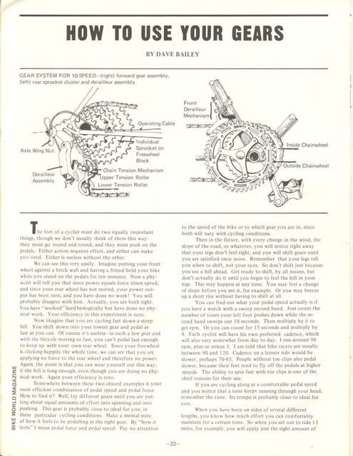 <---------- Bike World 02-1972 ----------> How To Use Your Gears