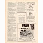 <------ Bicycling Magazine 05-1972 ------> Bicycle Stability - Part 1