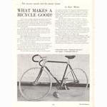<---------- Bike World 12-1972 ----------> What Makes A Bicycle Good?