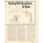 <------ Bicycling Magazine 02-1973 ------> Dealing With Derailleurs At Home