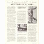 <------ Bike World 02-1973 ------> Custom-Made Bicycles