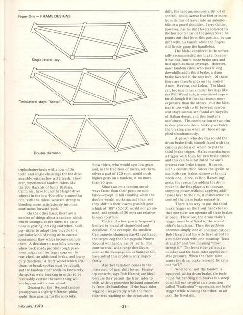 <---------- Bike World 02-1973 ----------> How About A Tandem?