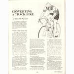 <---------- Bike World 02-1973 ----------> Converting A Track Bike