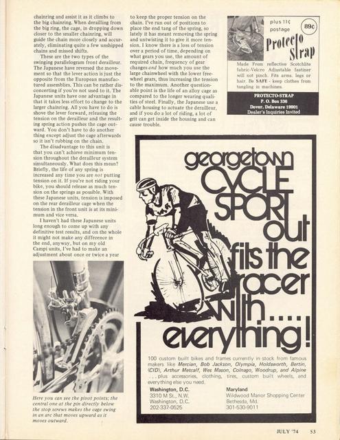 <------ Bicycling Magazine 07-1974 ------> Lightening Your Bike - Part 4