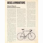 <------ Bicycling Magazine 02-1975 ------> Filament Wound Reinforced Plastic Frames