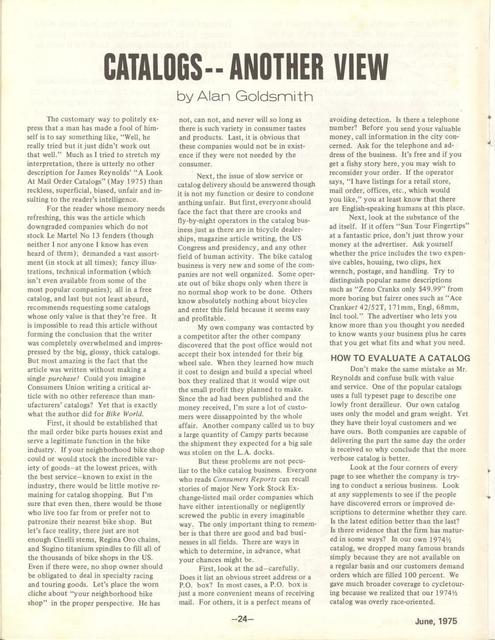 <---------- Bike World 06-1975 ----------> Catalogs - Another View