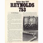 <------ Bicycling Magazine 03-1976 ------> Better Than 531?  Reynolds 753