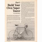 <------ Bicycling Magazine 05-1976 ------> Build Your Own Super Tourer - Part 1